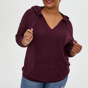 ⚪️ Torrid Super Soft Burgundy Purple Hoodie